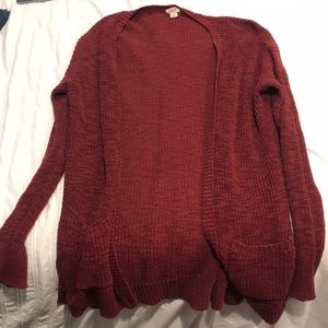 Long knit cardigan